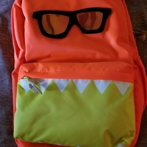 NWT. Crewcuts Orange "Critter teeth" Backpack